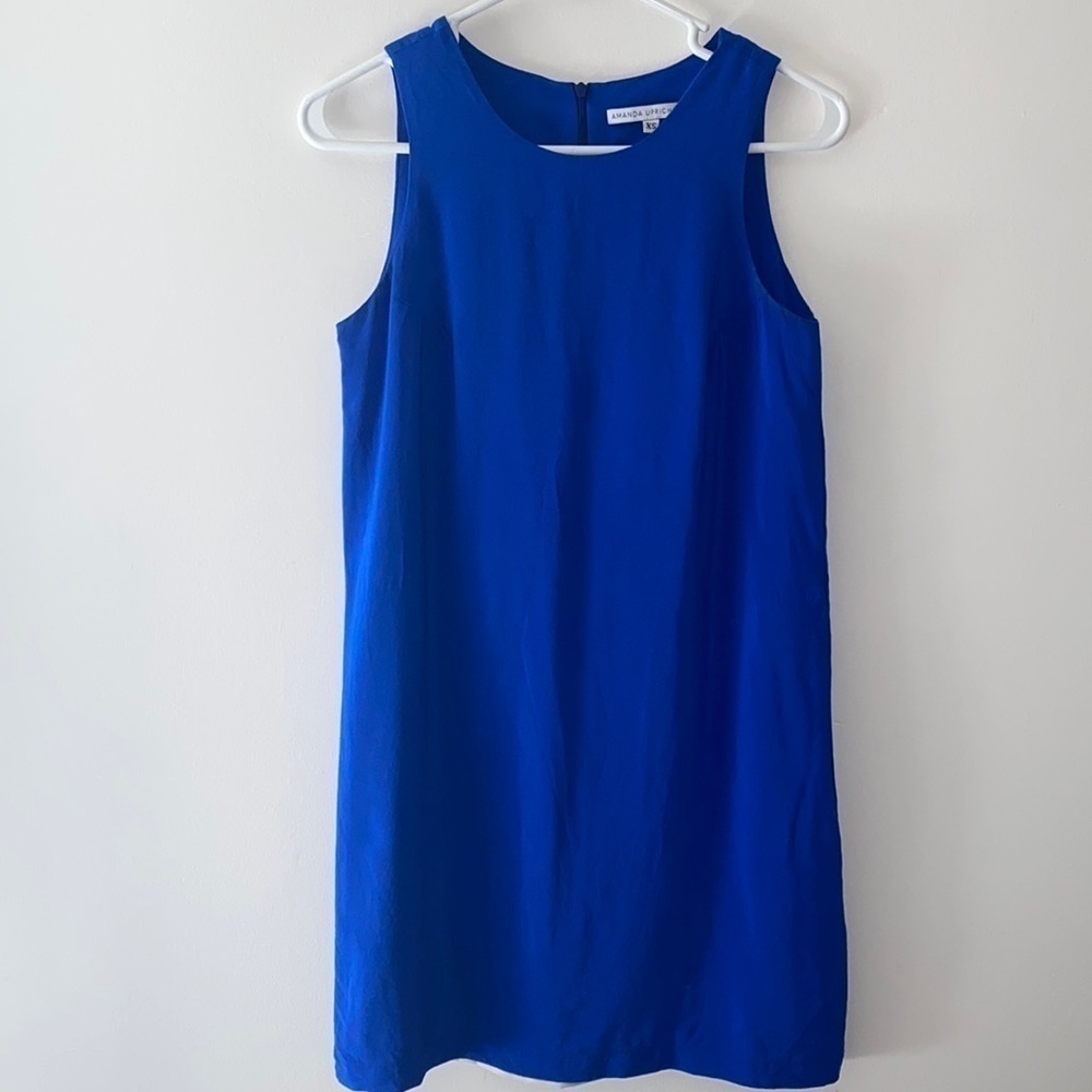 Amanda Uprichard Cobalt Blue Silk Dress